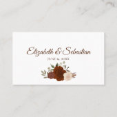 Rust Oranje Rozen Bieden Schrijven in Escort Kaart Plaatskaartje (Achterkant)