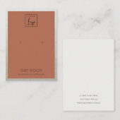 RUST ORANJE SILVER GRENS LOGO EARRING DISPLAY VISITEKAARTJE (Voorkant / Achterkant)