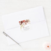 Rust Oranje Terracotta Floral Wedding Labels (Envelop)