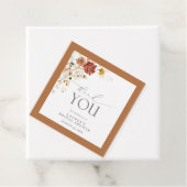 Rust Oranje Waterverf Floral Vrijgezellenfeest Bedankjes Labels (In situ)