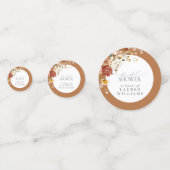 Rust Oranje Waterverf Floral Vrijgezellenfeest Confetti (Voorkanten)