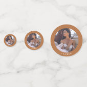 Rust Oranje Waterverf Floral Vrijgezellenfeest Confetti (Achterkanten)