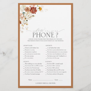 Rust Oranje Waterverf Floral Vrijgezellenfeest Gam