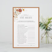 Rust Oranje Waterverf Floral Vrijgezellenfeest Gam (Staand voorkant)