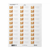 Rust Oranje Yellow Autumn Herfst Tree Address Etiket (Full Sheet)
