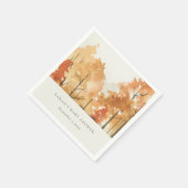 Rust Oranje Yellow Autumn Herfst Tree Baby shower Servet (Hoek)