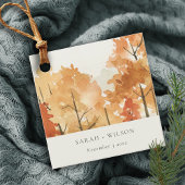 Rust Oranje Yellow Autumn Herfst Tree Wedding Bedankjes Labels