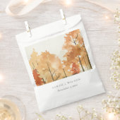 Rust Oranje Yellow Autumn Herfst Tree Wedding Bedankzakje (Geknipt)