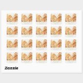 Rust Oranje Yellow Autumn Herfst Tree Wedding Vierkante Sticker (Vel)