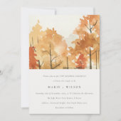 Rust Oranje Yellow Nahern Herfst Trees Vow Renewal Kaart (Voorkant)