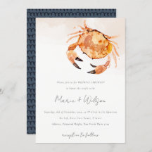 Rust Oranje Zand Kustkrab Nautical Wedding