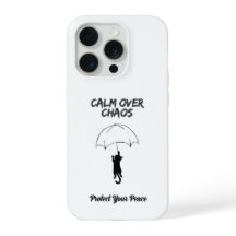 Rust Over Chaos – Bewerkbaar Quote Cat iPhone Hoes