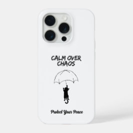 Rust Over Chaos – Bewerkbaar Quote Cat iPhone Hoes 15 Pro Case
