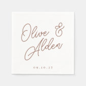 Rust | Overmaatse Script Names Weddenschap Servet (Voorkant)