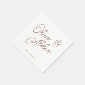 Rust | Overmaatse Script Names Weddenschap Servet (Hoek)