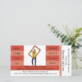 Rust Photo Admission Ticket Birthday Party Invite (Staand voorkant)