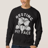 Rust Pit Face Grappige Pitbull Dog Quote voor Pet  Trui (Voorkant)