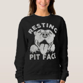 Rust Pit Face Grappige Pitbull Dog Quote voor Pet  Trui (Voorkant)
