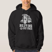 Rust Pit Face Grappige Pitbull Grappig zweet Hoodie (Voorkant)