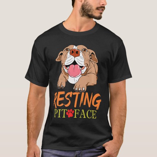 Rust Pit Face Pitbull Gift Pit Bull Terrier Pre T-shirt (Voorkant)