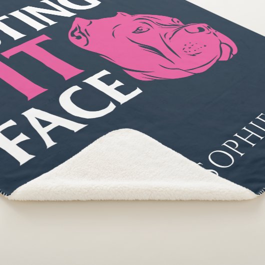 Rust Pit Gezicht Hond Mam Gag Sherpa Deken (3/4)