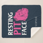 Rust Pit Gezicht Hond Mam Gag Sherpa Deken (Voorkant (horizontaal))