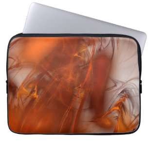 Rust Realm Fractal en Gold Laptop Sleeve