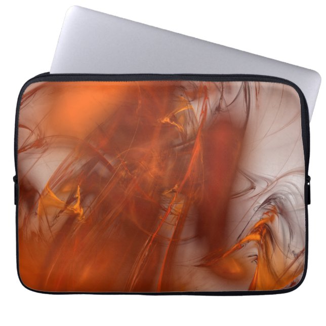 Rust Realm Fractal en Gold Laptop Sleeve (Voorkant)
