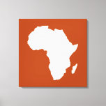 Rust Red Audacious Africa Canvas Afdruk<br><div class="desc">De Afrika-kaart is wit en contrasterend in het Safari-palet van Emporio Moffa,  geïnspireerd door de gewaagde avontuurlijkheid en wildernis van het continent.</div>