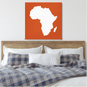 Rust Red Audacious Africa Canvas Afdruk (Insitu (Slaapkamer))
