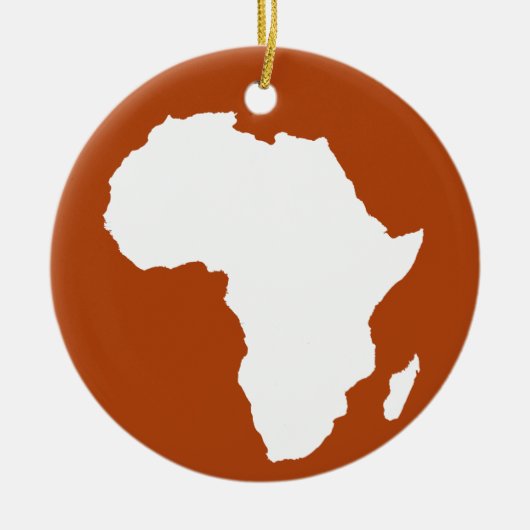 Rust Red Audacious Africa Keramisch Ornament (Voorkant)