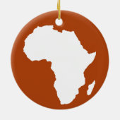 Rust Red Audacious Africa Keramisch Ornament (Achterkant)