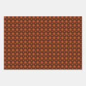 Rust Red Black Buffalo Heart Plaid Inpakpapier Vel (Voorkant 2)