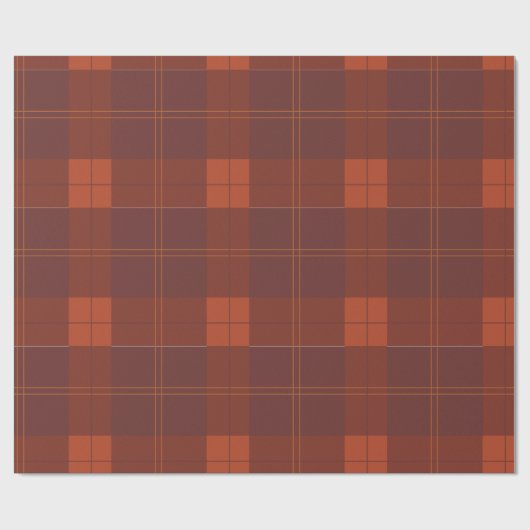 Rust Red en Oranje Pset Pattern Cadeaupapier (Vlak)