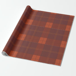 Rust Red en Oranje Pset Pattern Cadeaupapier