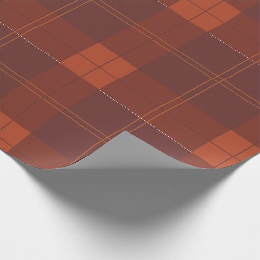 Rust Red en Oranje Pset Pattern Cadeaupapier (Hoek)