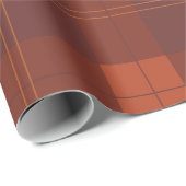 Rust Red en Oranje Pset Pattern Cadeaupapier (Rol Hoek)