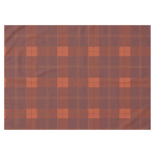 Rust Red en Oranje Pset Pattern Tafelkleed (Voorkant (Horizontaal))