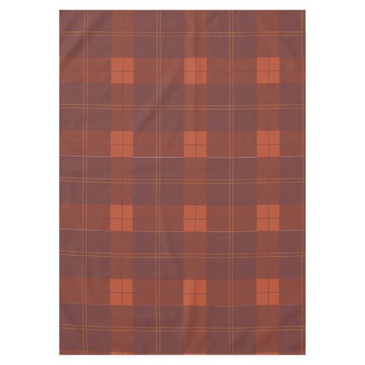 Rust Red en Oranje Pset Pattern Tafelkleed (Voorkant)