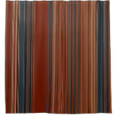 Rust Red Grey Stripes Douchegordijn (Voorkant)
