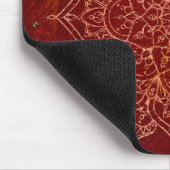 Rust Red Mandala Gold Glam Modern Chic Muismat (Hoek)