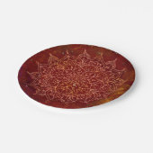 Rust Red Mandala Gold Glam Modern Chic Papieren Bordje (Gekanteld)