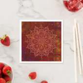 Rust Red Mandala Gold Glam Modern Chic Servet (Insitu)