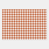 Rust Red Plaid Gingham Inpakpapier Vel (Voorkant 2)