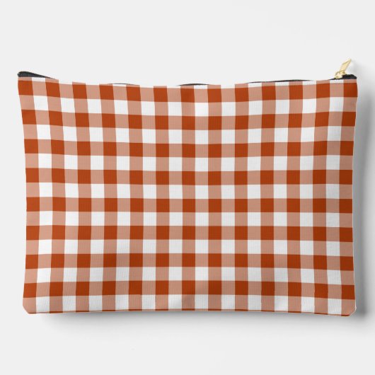Rust Red Plaid Gingham Personalized Etui (Achterkant)