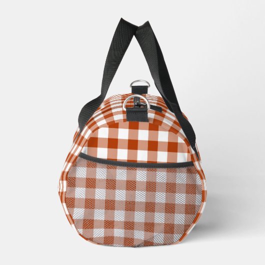 Rust Red Plaid Gingham Personalized Plunjezak (Rechts)