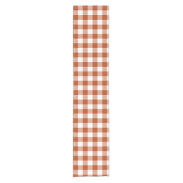 Rust Red Plaid Gingham Table Runner Korte Tafelloper