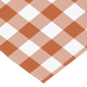 Rust Red Plaid Gingham Table Runner Korte Tafelloper (Hoek)
