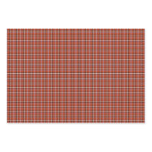 Rust Red Plaid Retro Color