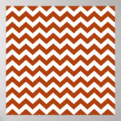 Rust Red Poppy Safari Chevron Poster (Voorkant)